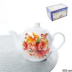 Чайник заварочный 600 мл Цветы микс 2 сорт 00006565