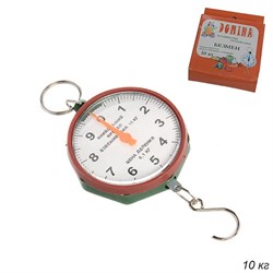 Весы безмен круглые 10кг / V-10 /уп 300/ 00008114 - фото 23531