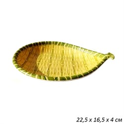 Блюдо Бамбук рыбка пластик 22,5х16,5х4 см - фото 35511