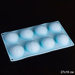 Форма для выпечки 8 ячеек голубой  DY-1456 силикон - фото 45873