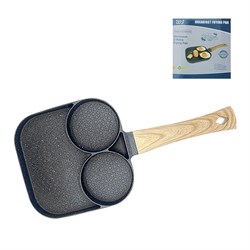 Сковорода трехсекционная NONSTICK 18х18х2 cм 00014222 - фото 49694