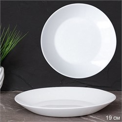Тарелка 190 мм белая Евро2 / YGP-75 (white) /уп 6/ 00015331