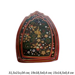 Доски разделочные Хохлома Птицы набор 3 штуки 00016752 - фото 59232