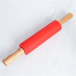 Скалка 38х19х5 см силиконовая / RM-931 красный 00016945 - фото 60459