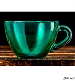 Кружка 1416 Цветная изумруд 200 мл в гофре /1х24/ 00017082 - фото 61281