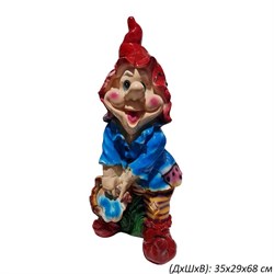 Гном с лукошком большой 35х29х68 см 00017240 - фото 61509