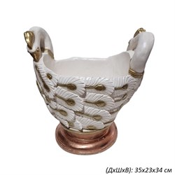 Кашпо Два павлина золото 35х23х34 см, 5 л 00017333 - фото 61647