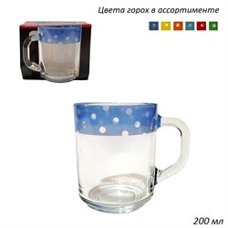 Кружка 1335 Горох полоса 200 мл микс в подарке 00017378 - фото 62078