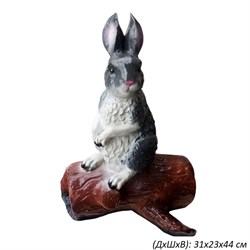 Заяц на бревне 31х23х44 см 00012016 - фото 62894