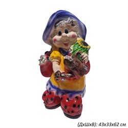 Девочка Божья коровка с лейкой 43х33х62 см 00017131 - фото 62996