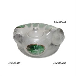 Набор 8 предметов Мечеть (Чайник 800/чашки /блюдо) 00017688 - фото 63112