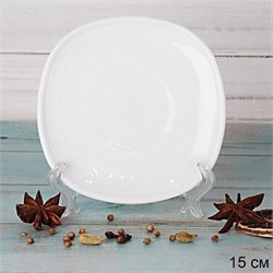 Блюдце 150 мм белое квадратное FBD220 (WHITE) 00017704 - фото 63139
