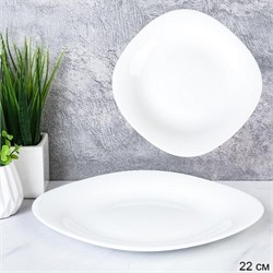 Тарелка квадратная 215 мм плоская белая KWD85 00017710 - фото 63157