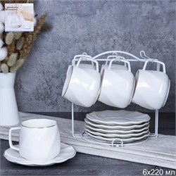 Чайный набор 12 предметов 220 мл GH03-12M стойка 00017742 - фото 63176