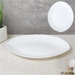 Тарелка обеденная 254 мм Лист WL90 (white)/уп 6/24 00017798 - фото 63328