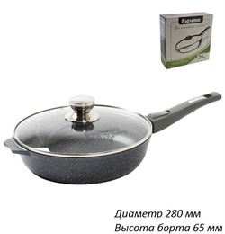 Сковорода Мечта 28 см Гранит съемная ручка 00015172 - фото 63421