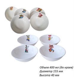 Миска №6 Детский рисунок 400 мл, d=155 мм 2 сорт 00017846 - фото 63648