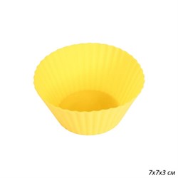 Форма для выпечки кексов 7х3 см / GF-626 / желтая 00018029 - фото 64230