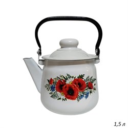 Чайник эмаль 1,5 л Рисунок микс /уп 8/ 00018145 - фото 64773