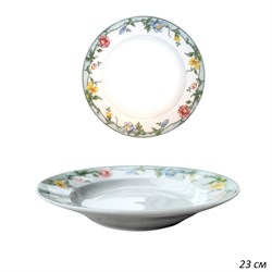 Тарелка №9 глубокая/уп.48 / d=23 см фарфор 00002984