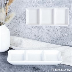 Блюдо менажница 3 секции 14,5 см / WE-914 /уп 88/ 00018300