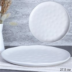 Тарелка 27,5 см белая фактурная / VF-478 /уп 18/ 00018296