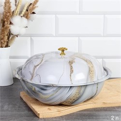 Чаша-салатник 2 л эмаль с крышкой металл / WW-458 00018317