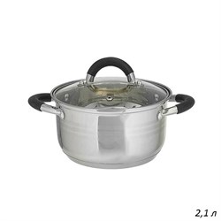 Кастрюля VICALINA 2,1 л нерж сталь силиконовые руч 00018186