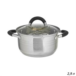 Кастрюля VICALINA 2,9 л нерж сталь силиконовые руч 00018159