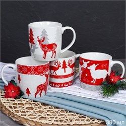 Кружка новогодняя 380 мл / H012 /уп 12/72/ 00018325