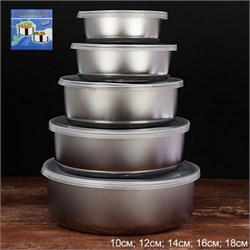 Салатники с крышкой 5 предметов / 16-308 /уп 60/ 00018340