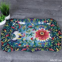 Поднос прямоугол 44х30 металл Эмаль 472-dark blue 00018337