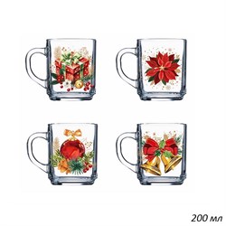 Кружка 1335 Новый год 200 мл в гофре /1х20/ 00017554