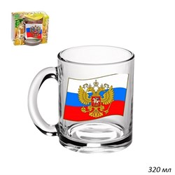 Кружка 1208 Флаг России 320 мл в подарке 00018411