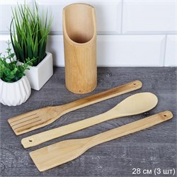 Лопатки в тубе 3 предмета из бамбука / ВT4 /уп 100 00018472