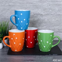 Кружка 450 мл / 3312-4 /уп 12/36/ Горох 4 цвета 00018514