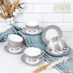 Чайный набор 12 предметов 250 мл на ножке/ KY-1348 00018504