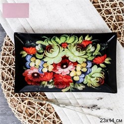 Блюдо прямоугольное 23x14 см / S322314 U092-1 GREY 00018659