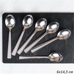Ложка чайная 6 штук Серебро Сюита / MJT92 /уп 100 00017783
