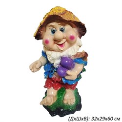 Гном с баклажаном большой 60х30 см 00001724