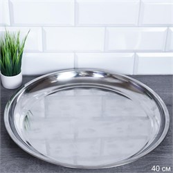 Поднос круглый 40 см металл /h=3 см /40-586/уп 60/ 00018787