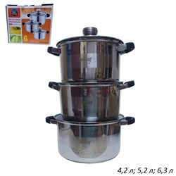 Кастрюли Bei Tong 3 штуки 4,2 л/5,2 л/6,3 л 222426 00018880