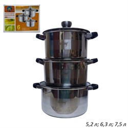 Кастрюли Bei Tong 3 штуки 5,2 л/6,3 л/7,5 л 242628 00018881