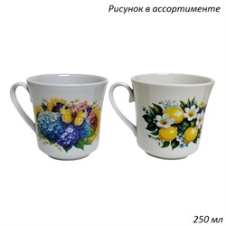 Кружка 250 мл Рассвет деколь микс 2 сорт /уп 12/ 00018883
