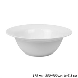 Миска 175 мм, 350/400 мл фарфор белье /уп 6/60/ 00018913