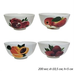 Салатник 200 мл Рисунок микс фарфор d=10,5, h=5 см 00018953