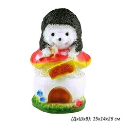 Еж на домике-грибе Велком 15х14х26 см 00019039