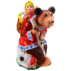 Аленка и миша на пне 33х26х52 см 00019045