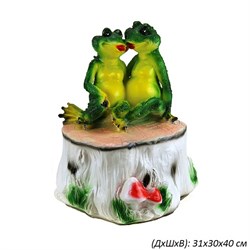 Лягушки на пне 31х30х40 см 00019080