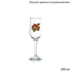 Бокал TULIPE 44160 200 мл Деколь микс в гофре 1х12 00004632